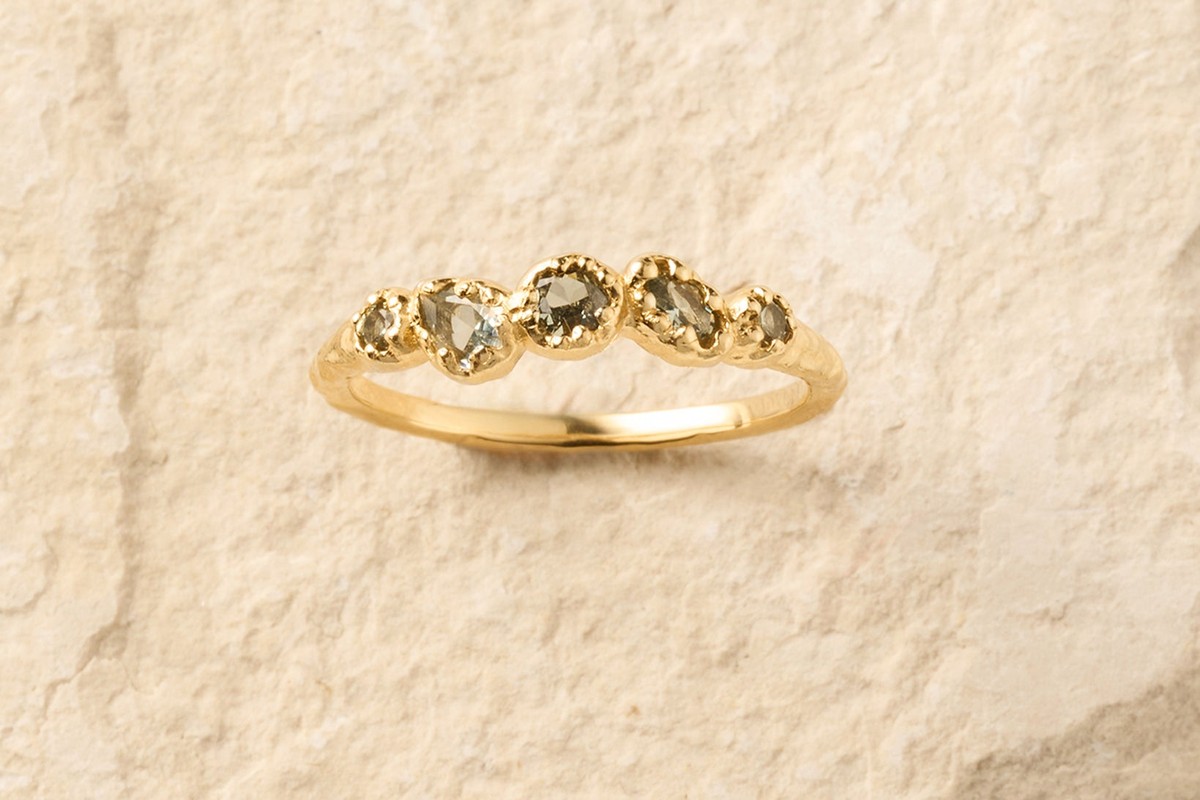 Celadon-accented Agapée ring