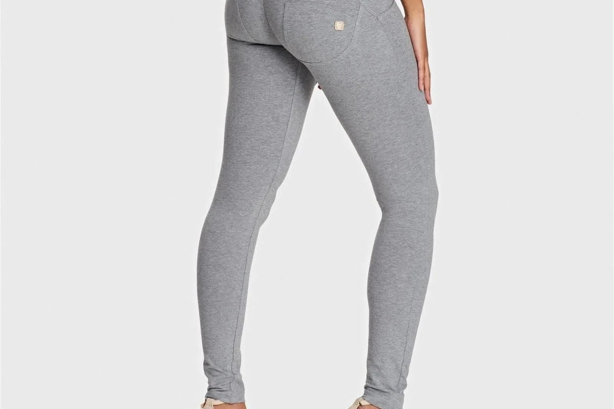 Freddy melange grey mid-rise full-length trousers